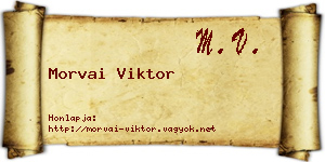 Morvai Viktor névjegykártya