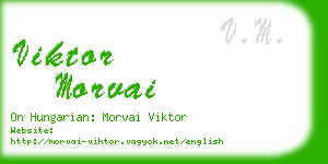 viktor morvai business card